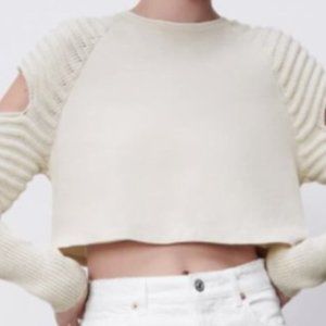 ☀︎ zara cut out crop top